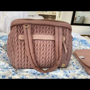 HAPP Brand Diaper Bag LARGE carry-all - Dusty Rose, Great Condition!